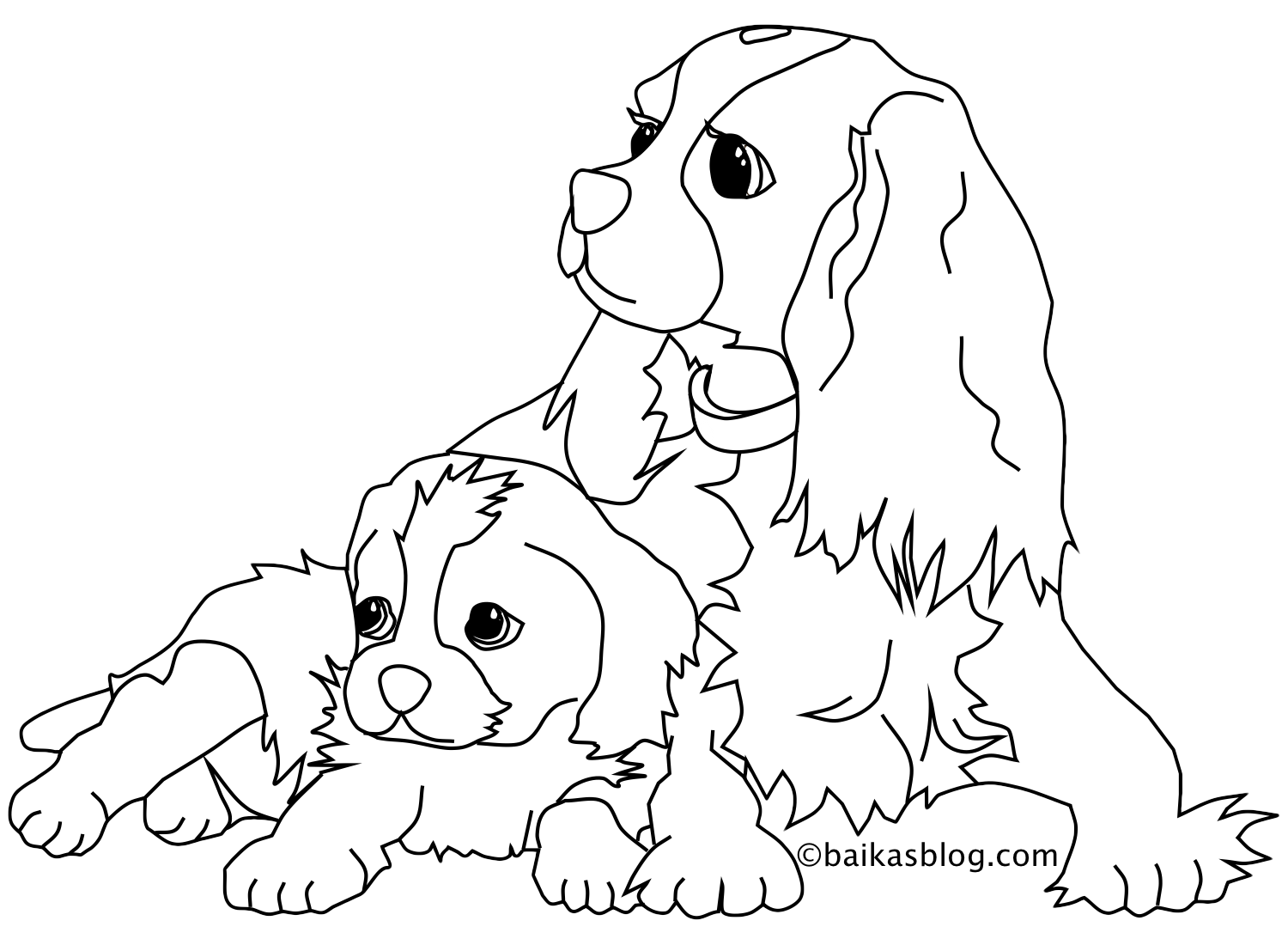 Dibujo para colorear: Cachorro (Animales) #2892 - Dibujos para colorear