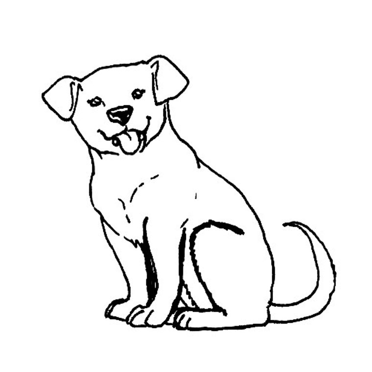 Dibujo para colorear: Cachorro (Animales) #2920 - Dibujos para colorear