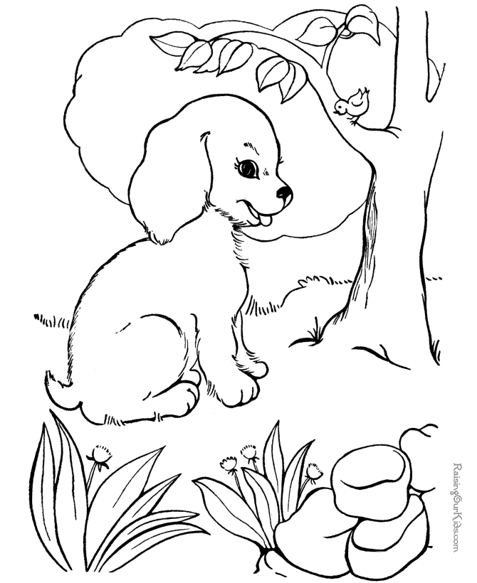 Dibujo para colorear: Cachorro (Animales) #2926 - Dibujos para Colorear e Imprimir Gratis
