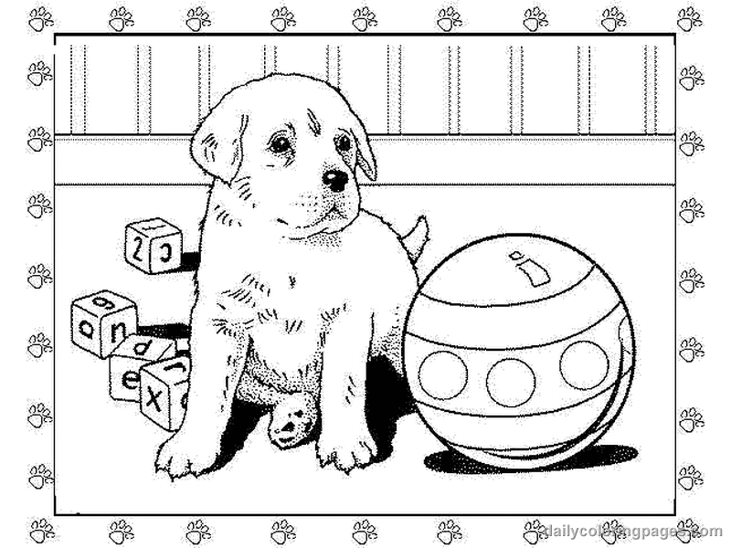 Dibujo para colorear: Cachorro (Animales) #2930 - Dibujos para colorear