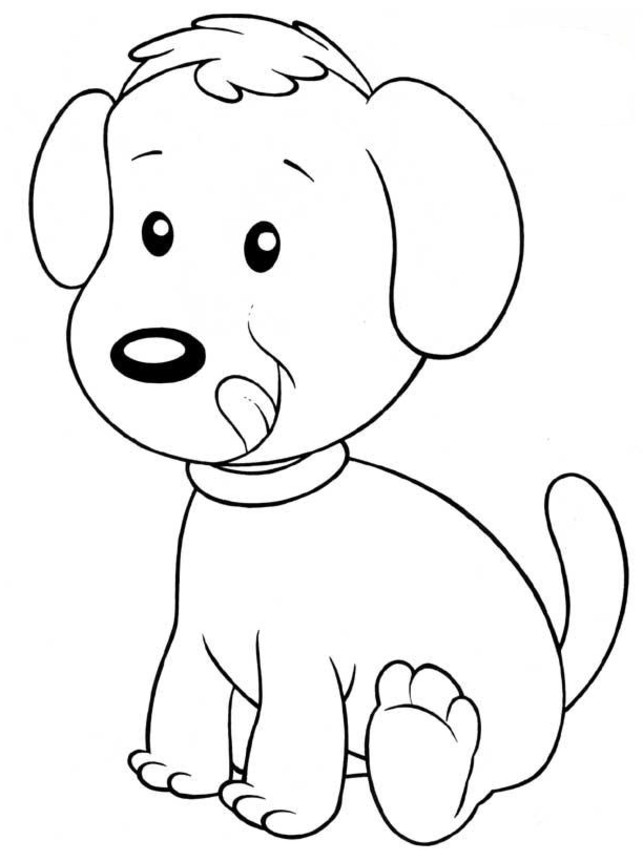 Dibujo para colorear: Cachorro (Animales) #2943 - Dibujos para colorear