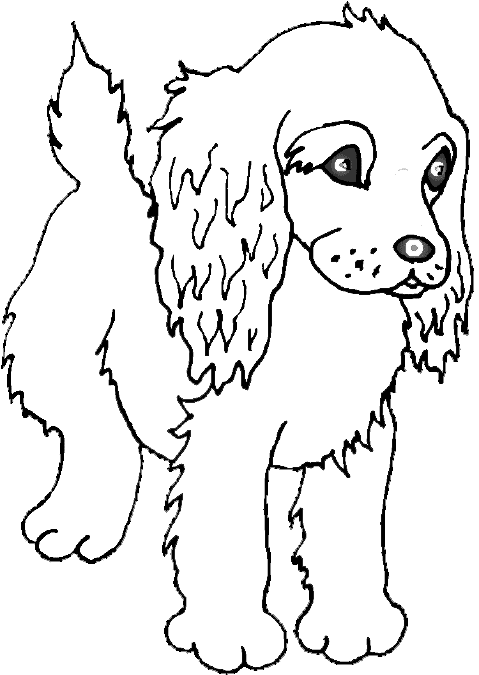 Dibujo para colorear: Cachorro (Animales) #2944 - Dibujos para colorear