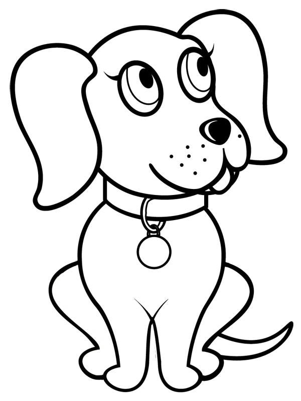 Dibujo para colorear: Cachorro (Animales) #2947 - Dibujos para Colorear e Imprimir Gratis