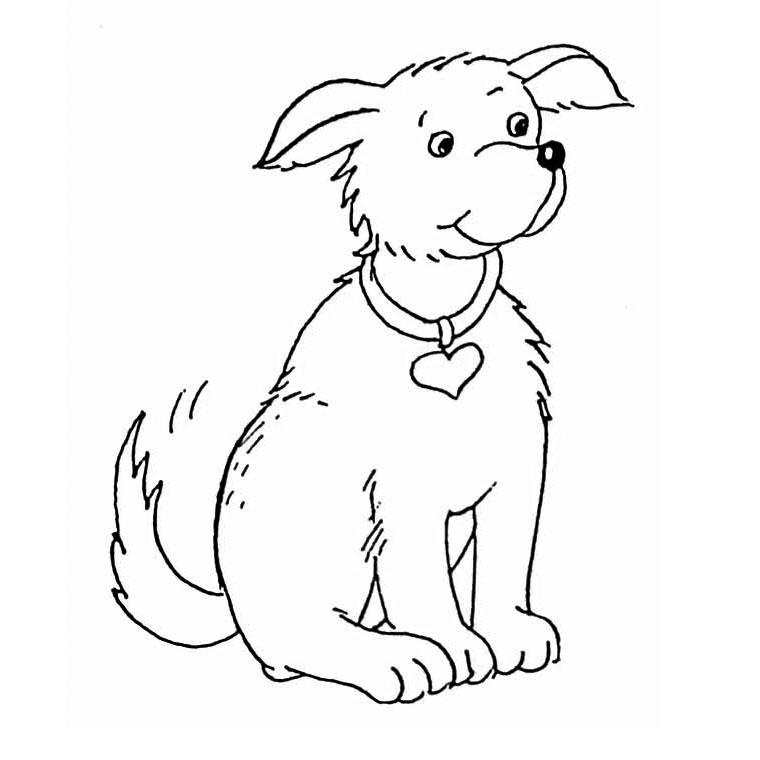 Dibujo para colorear: Cachorro (Animales) #2957 - Dibujos para Colorear e Imprimir Gratis
