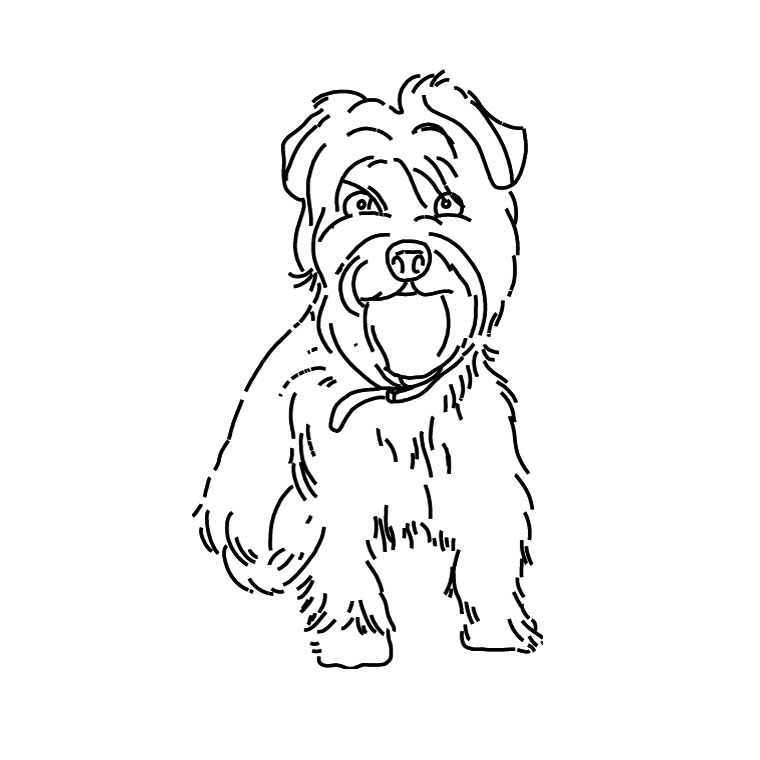 Dibujo para colorear: Cachorro (Animales) #2972 - Dibujos para colorear