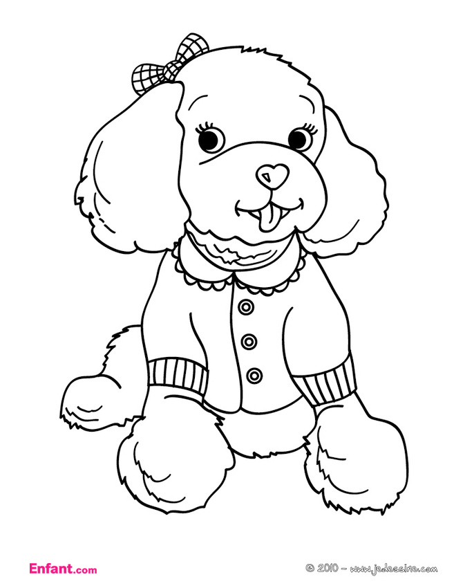 Dibujo para colorear: Cachorro (Animales) #2976 - Dibujos para colorear