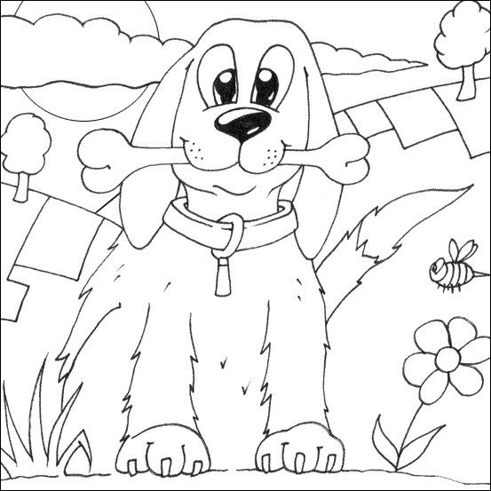 Dibujo para colorear: Cachorro (Animales) #2997 - Dibujos para colorear