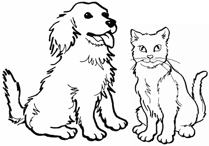 Dibujo para colorear: Cachorro (Animales) #3001 - Dibujos para colorear