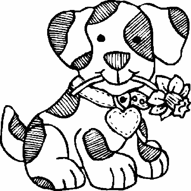Dibujo para colorear: Cachorro (Animales) #3018 - Dibujos para colorear