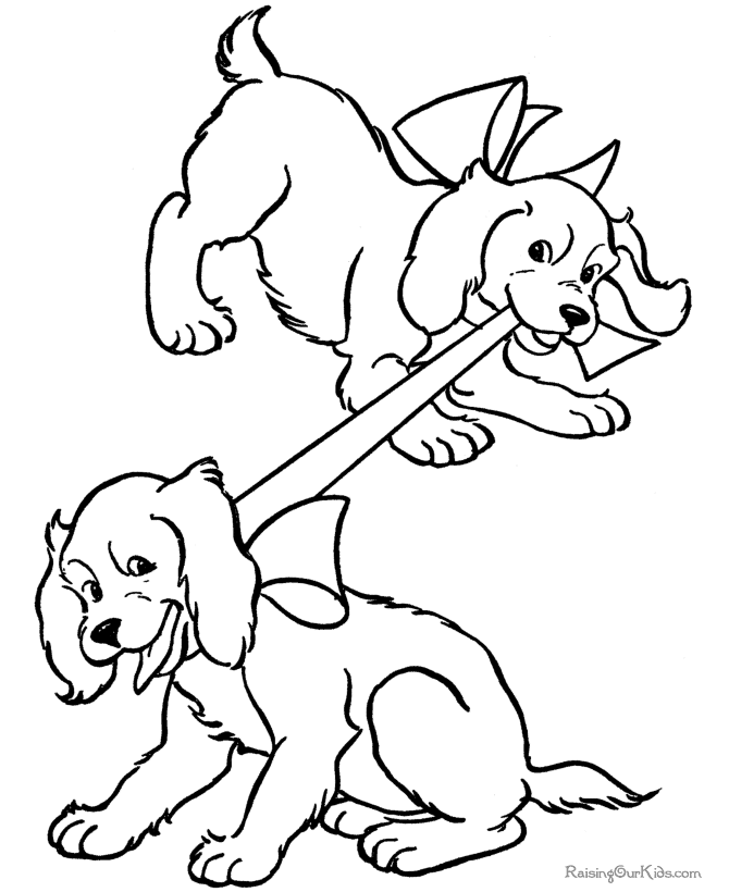 Dibujo para colorear: Cachorro (Animales) #3020 - Dibujos para colorear