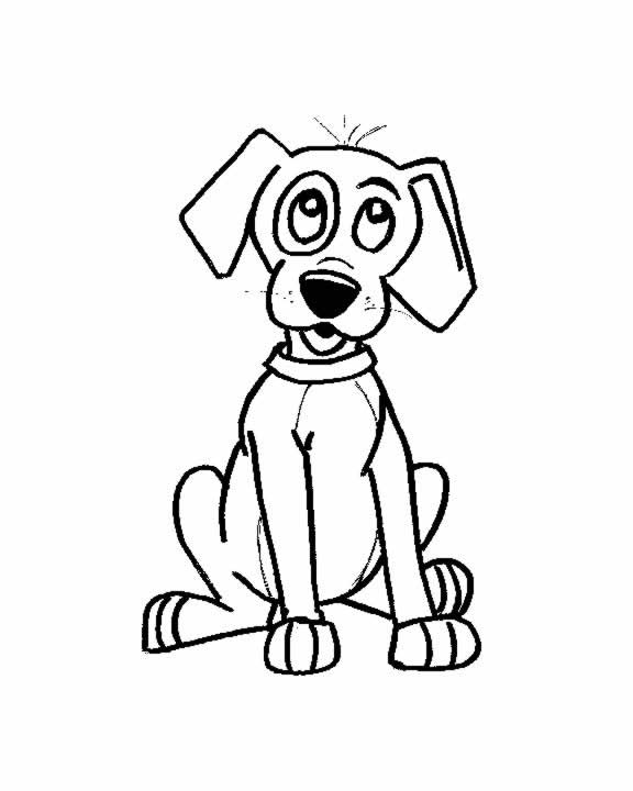 Dibujo para colorear: Cachorro (Animales) #3027 - Dibujos para colorear