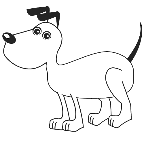 Dibujo para colorear: Cachorro (Animales) #3030 - Dibujos para Colorear e Imprimir Gratis