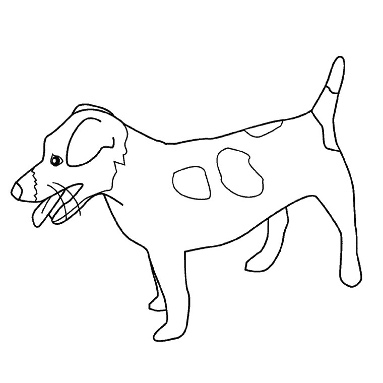 Dibujo para colorear: Cachorro (Animales) #3042 - Dibujos para colorear