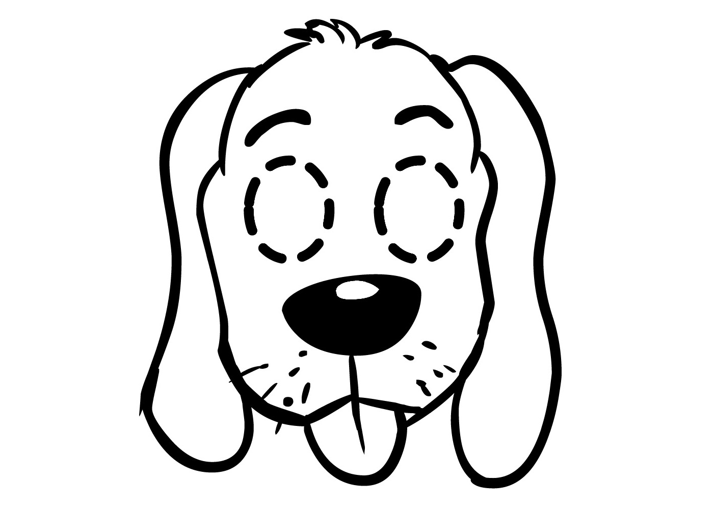 Dibujo para colorear: Cachorro (Animales) #3049 - Dibujos para colorear