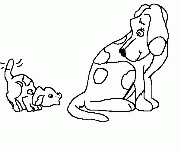 Dibujo para colorear: Cachorro (Animales) #3053 - Dibujos para colorear