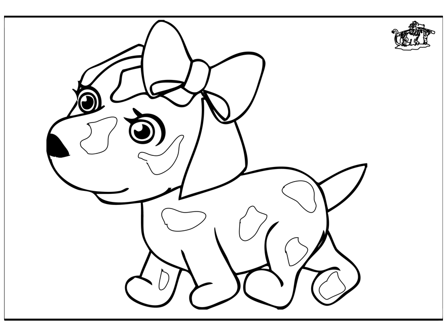 Dibujo para colorear: Cachorro (Animales) #3054 - Dibujos para colorear