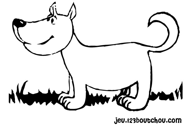 Dibujo para colorear: Cachorro (Animales) #3089 - Dibujos para colorear