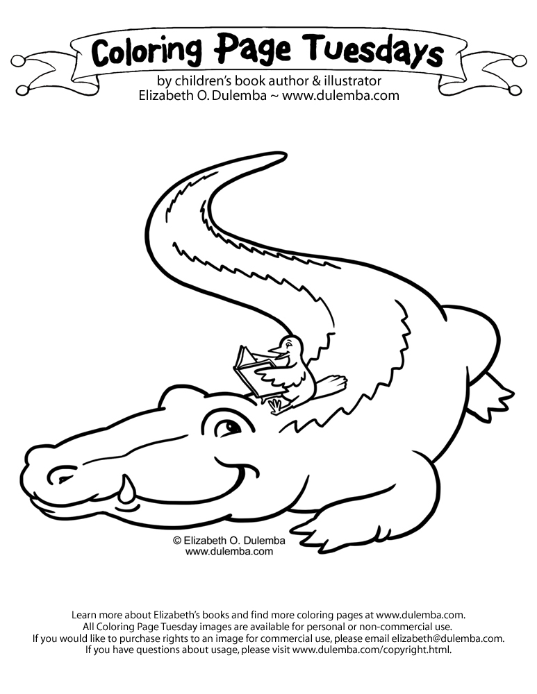 Dibujo para colorear: Caimán (Animales) #468 - Dibujos para colorear