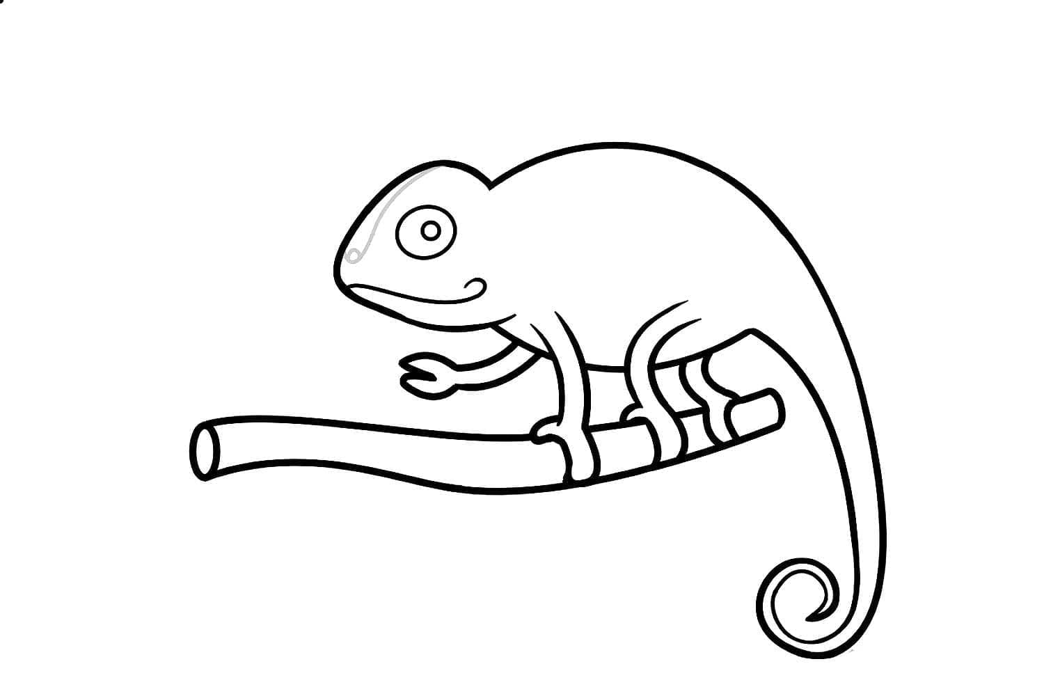 Dibujo gratuito Camaleón #206715 de la coleccion Animales para imprimir