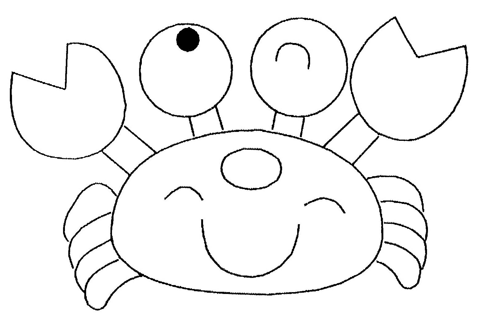 Dibujo para colorear: Cangrejo (Animales) #4598 - Dibujos para Colorear e Imprimir Gratis