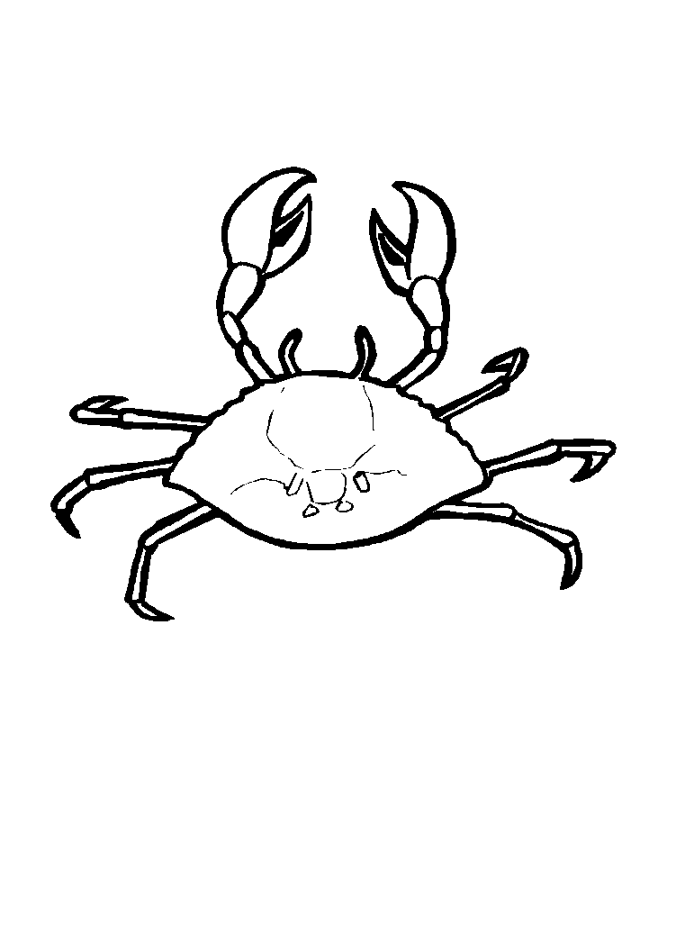 Dibujo para colorear: Cangrejo (Animales) #4628 - Dibujos para Colorear e Imprimir Gratis