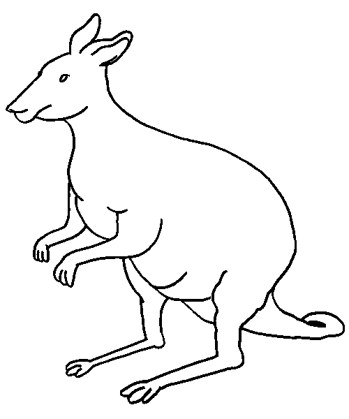 Dibujo para colorear: Canguro (Animales) #9157 - Dibujos para Colorear e Imprimir Gratis