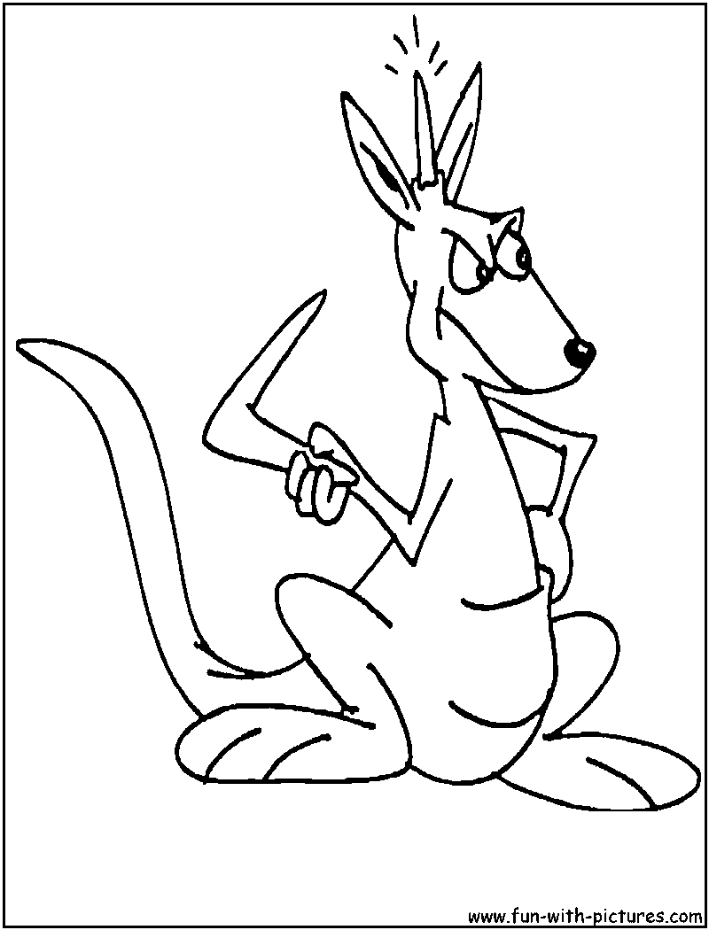 Dibujo para colorear: Canguro (Animales) #9220 - Dibujos para Colorear e Imprimir Gratis