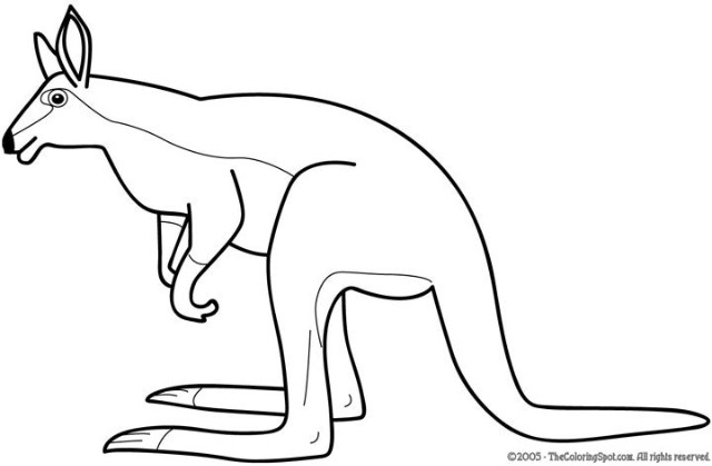 Dibujo para colorear: Canguro (Animales) #9232 - Dibujos para Colorear e Imprimir Gratis