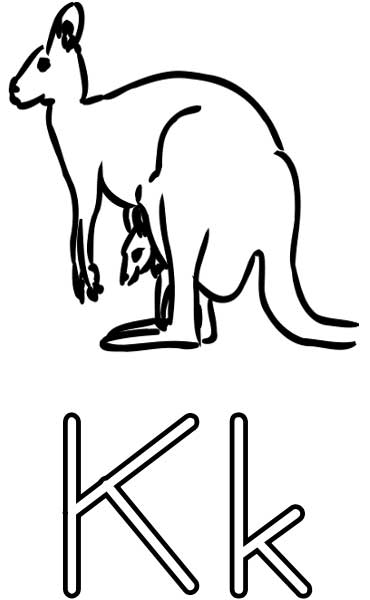 Dibujo para colorear: Canguro (Animales) #9274 - Dibujos para Colorear e Imprimir Gratis