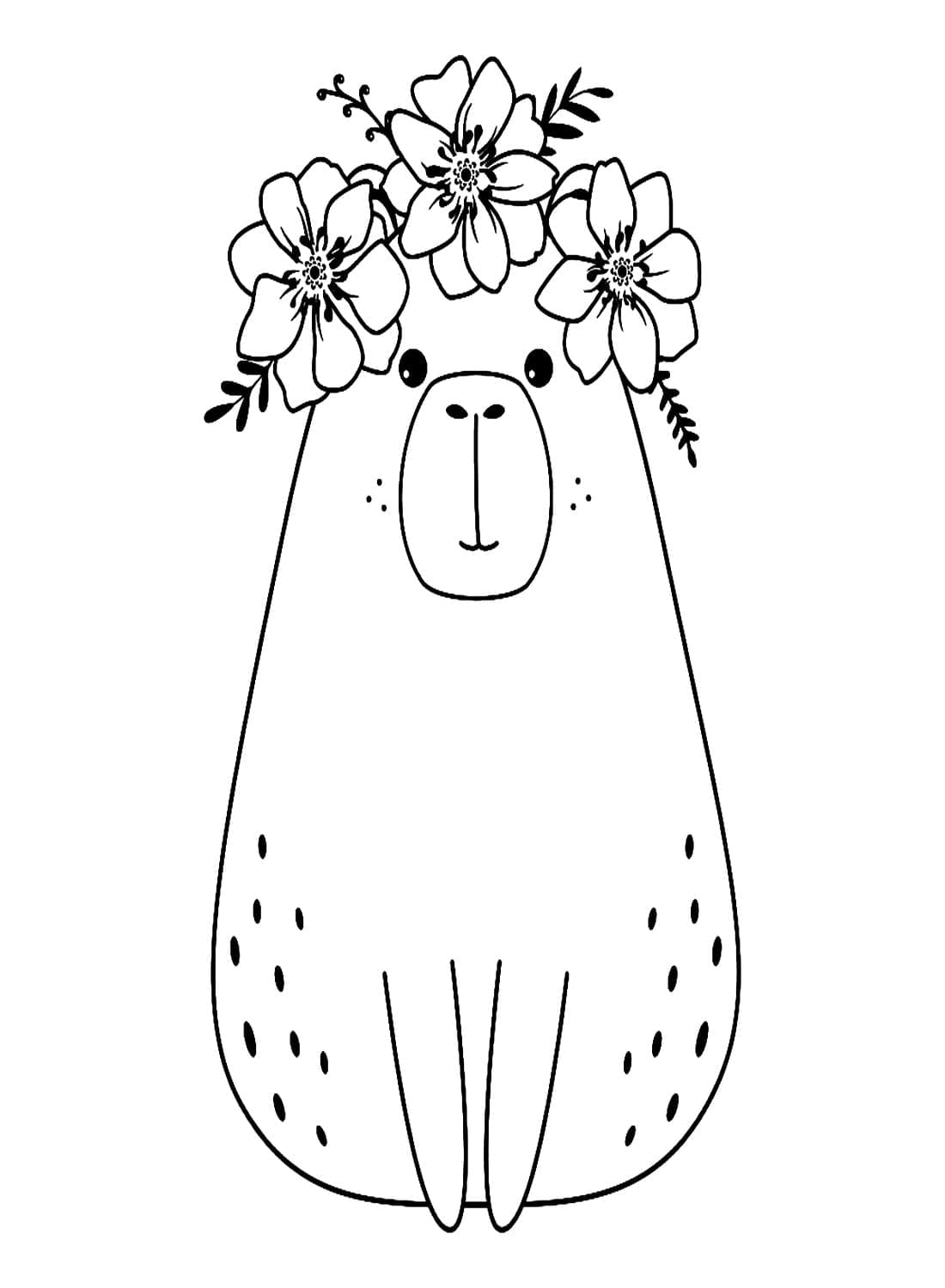 Dibujo gratuito Capibara #207567 de la coleccion Animales para imprimir