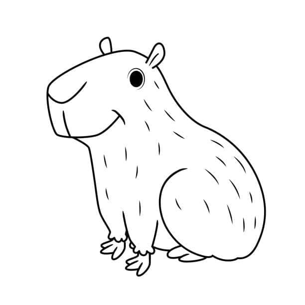 Dibujo gratuito Capibara #207585 de la coleccion Animales para imprimir