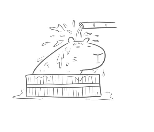 Dibujo gratuito Capibara #207591 de la coleccion Animales para imprimir