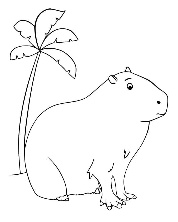 Dibujo gratuito Capibara #207601 de la coleccion Animales para imprimir
