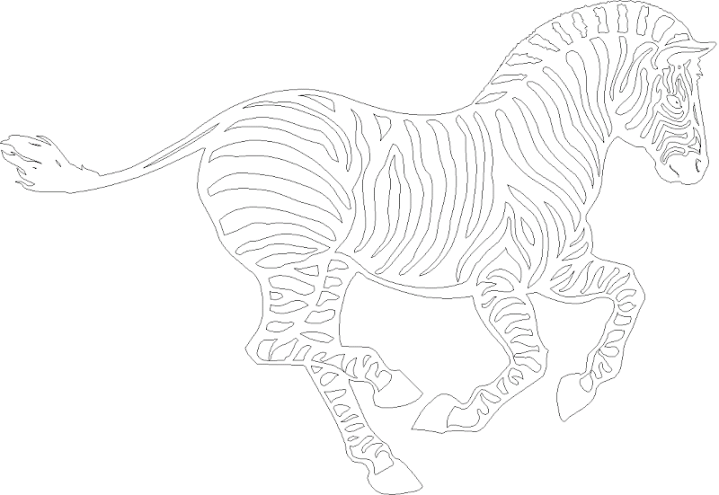 Dibujo para colorear: Cebra (Animales) #13000 - Dibujos para Colorear e Imprimir Gratis