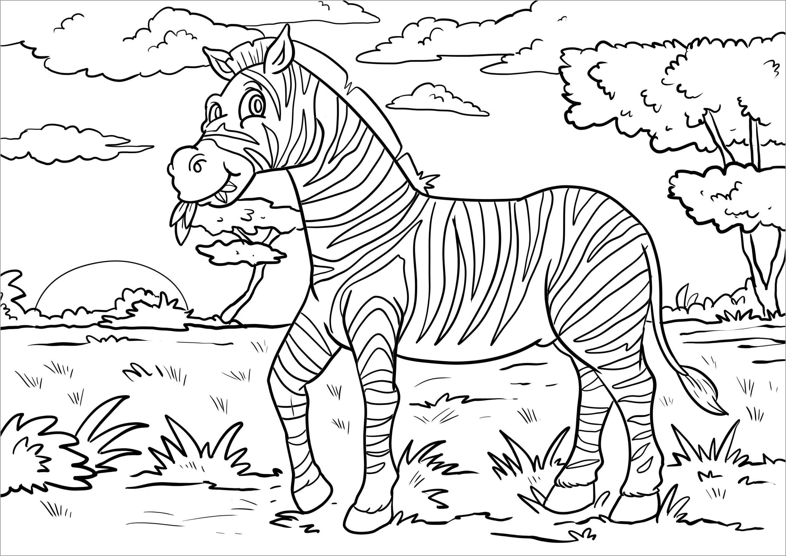 Dibujo gratuito Cebra #197185 de la coleccion Animales para imprimir