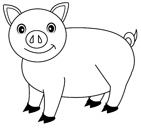 Dibujo para colorear: Cerdo (Animales) #3587 - Dibujos para Colorear e Imprimir Gratis