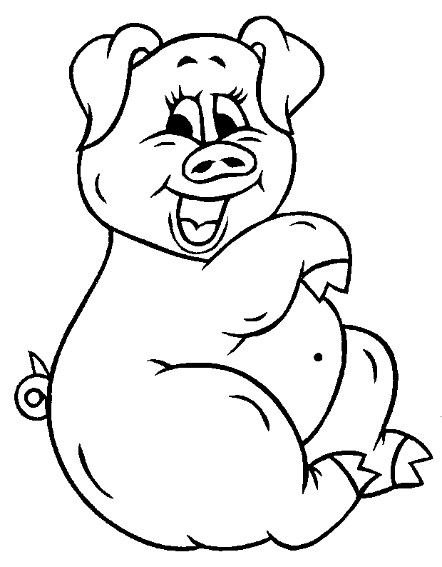 Dibujo para colorear: Cerdo (Animales) #3594 - Dibujos para Colorear e Imprimir Gratis