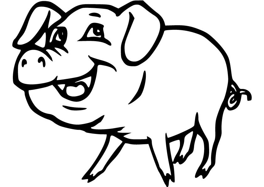 Dibujo para colorear: Cerdo (Animales) #3710 - Dibujos para Colorear e Imprimir Gratis