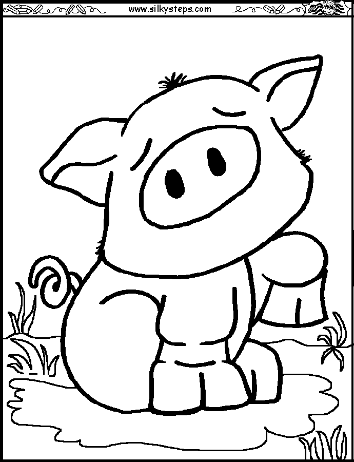 Dibujo para colorear: Cerdo (Animales) #3749 - Dibujos para Colorear e Imprimir Gratis