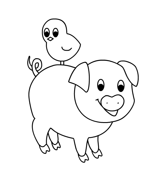 Dibujo para colorear: Cerdo (Animales) #3755 - Dibujos para Colorear e Imprimir Gratis