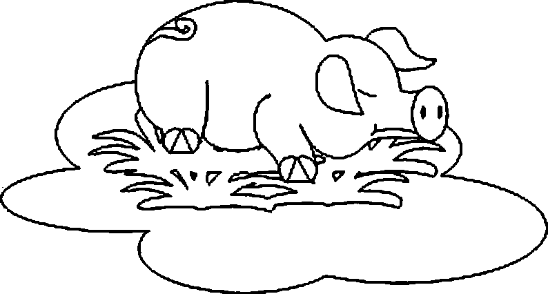 Dibujo para colorear: Cerdo (Animales) #3760 - Dibujos para Colorear e Imprimir Gratis