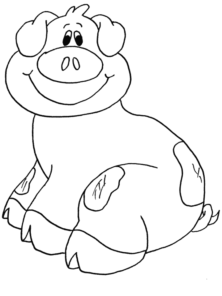 Dibujo para colorear: Cerdo (Animales) #3767 - Dibujos para Colorear e Imprimir Gratis