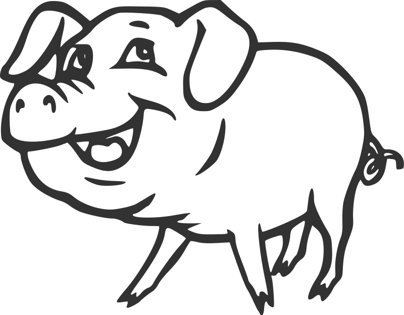 Dibujo para colorear: Cerdo (Animales) #3769 - Dibujos para Colorear e Imprimir Gratis