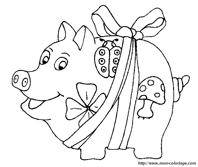 Dibujo para colorear: Cerdo (Animales) #3781 - Dibujos para Colorear e Imprimir Gratis