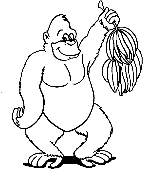 Dibujo para colorear: Chimpancé (Animales) #2844 - Dibujos para Colorear e Imprimir Gratis