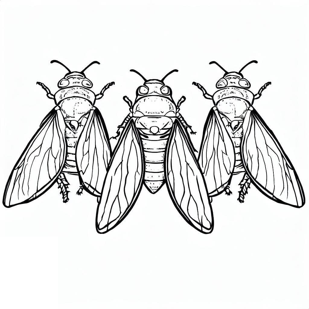 Dibujo para colorear: Cigarra (Animales) #187696 - Dibujos para Colorear e Imprimir Gratis
