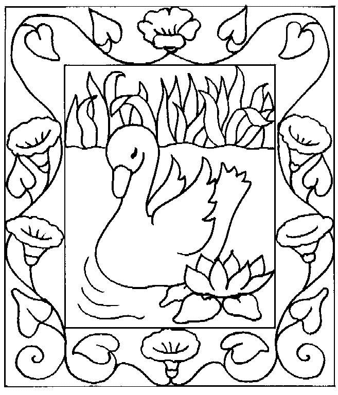 Dibujo para colorear: Cisne (Animales) #5034 - Dibujos para Colorear e Imprimir Gratis