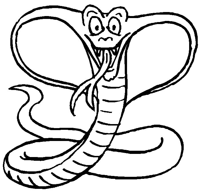 Dibujo para colorear: Cobra (Animales) #3224 - Dibujos para Colorear e Imprimir Gratis