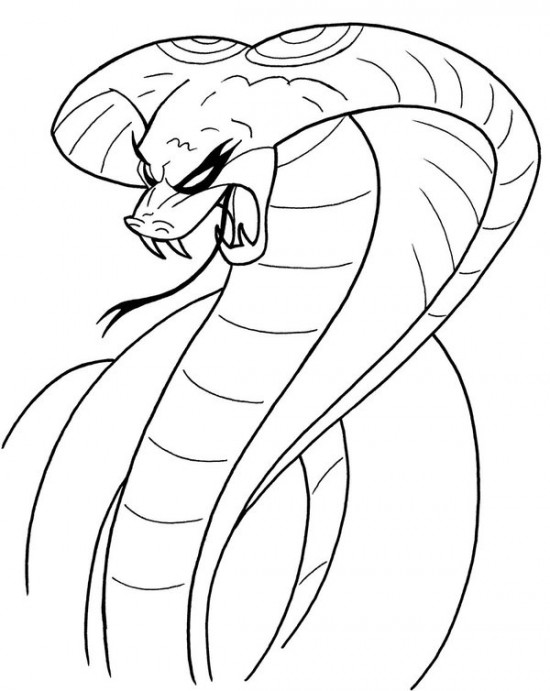Dibujo para colorear: Cobra (Animales) #3236 - Dibujos para Colorear e Imprimir Gratis