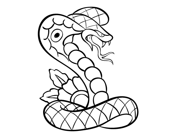 Dibujo para colorear: Cobra (Animales) #3255 - Dibujos para Colorear e Imprimir Gratis